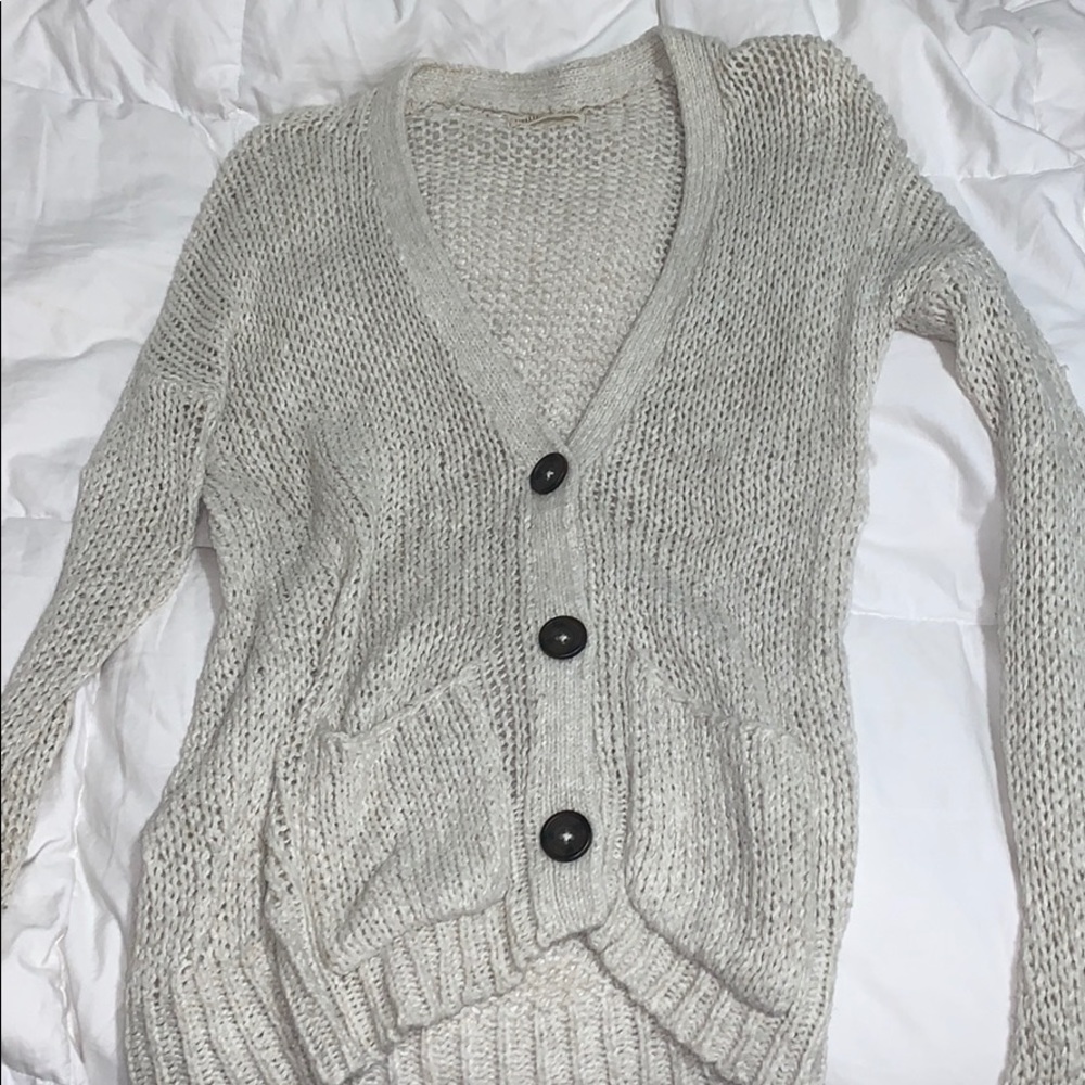 Hollister Cream Cardigan